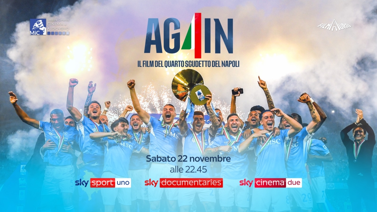 «Ag4in», il film sul quarto scudetto del Napoli sabato su Sky