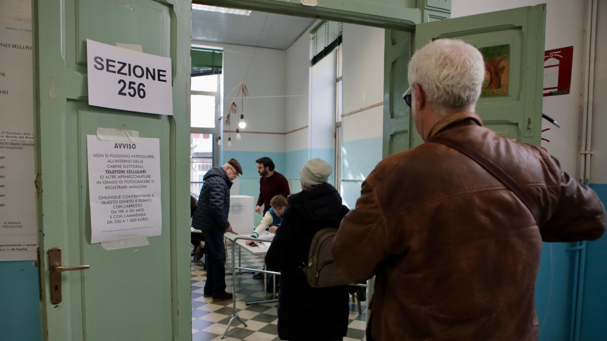 Affluenza in Puglia per le elezioni regionali: alle 19 è al 23,51 per cento. Oltre quattro punti in meno rispetto al 2020