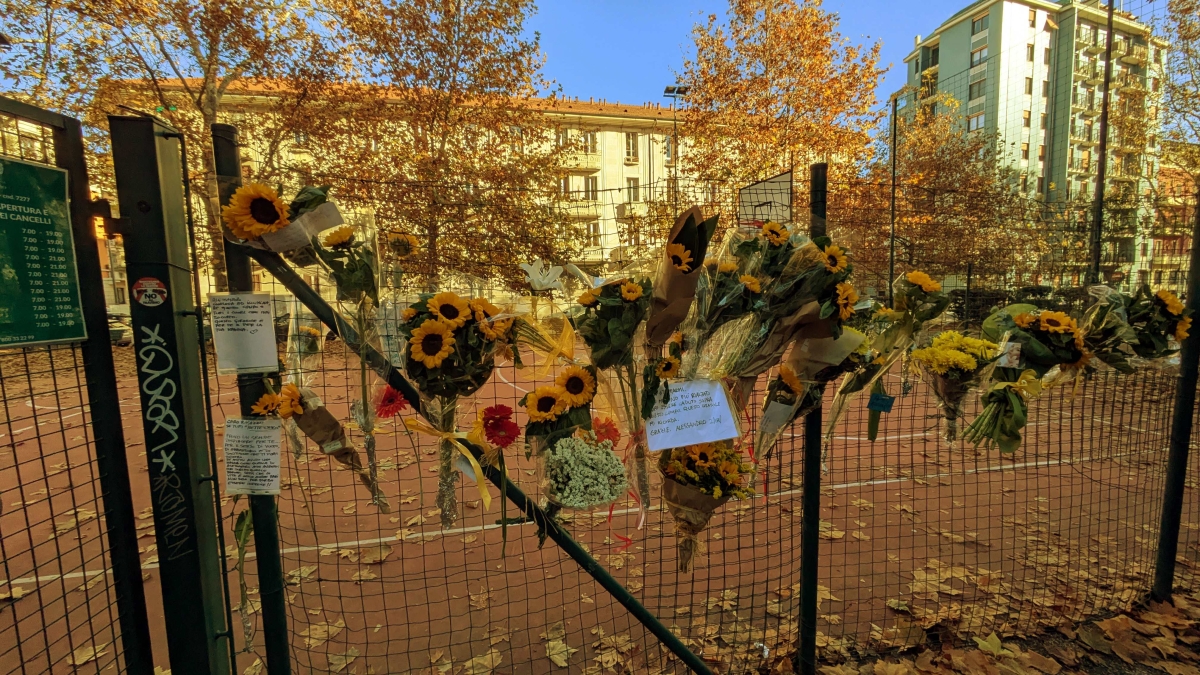 Milano, un tappeto di girasoli al campetto di via Dezza, in ricordo di Ale. Sabato pomeriggio il raduno con i campioni di basket
