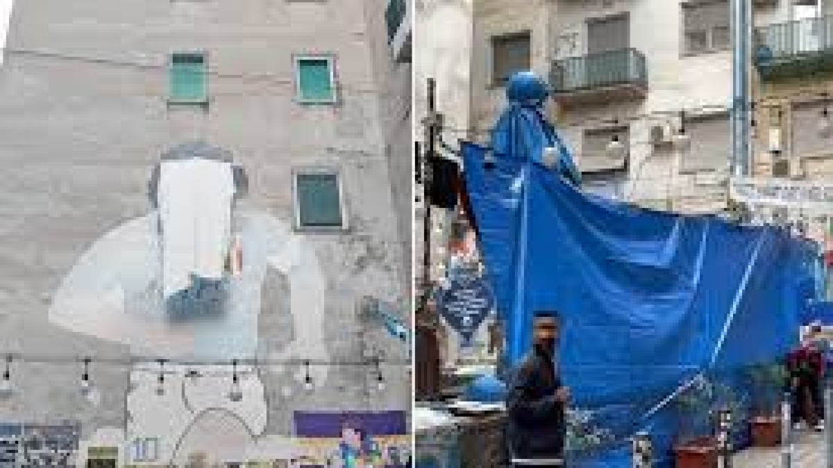 Murale di Maradona, nuova protesta degli animatori dei Quartieri Spagnoli : «Chiudiamo l'accesso alla piazza»