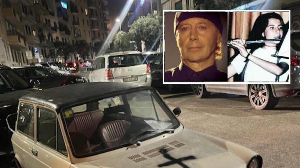 Caso Orlandi, la A112 sotto casa di Accetti vandalizzata con una croce nera sul cofano. La proprietaria: «Non c'entra nulla, era di mio nonno»