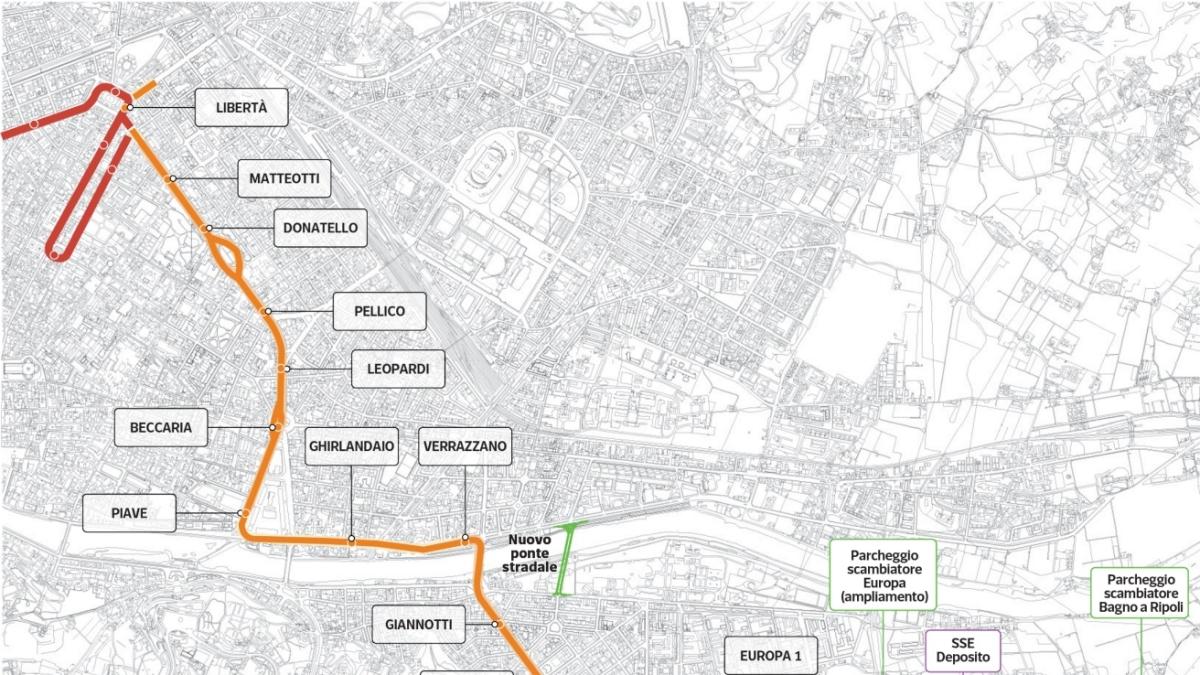Tramvia a Firenze: metà linea già con i binari, a Gavinana ora mesi difficili. Cantieri nei tempi, con il nodo del nuovo ponte