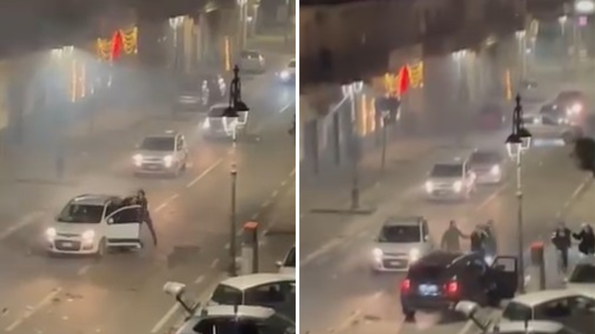 Qualiano, esplodono botti in via Campana e pestano brutalmente un automobilista: individuati dai video