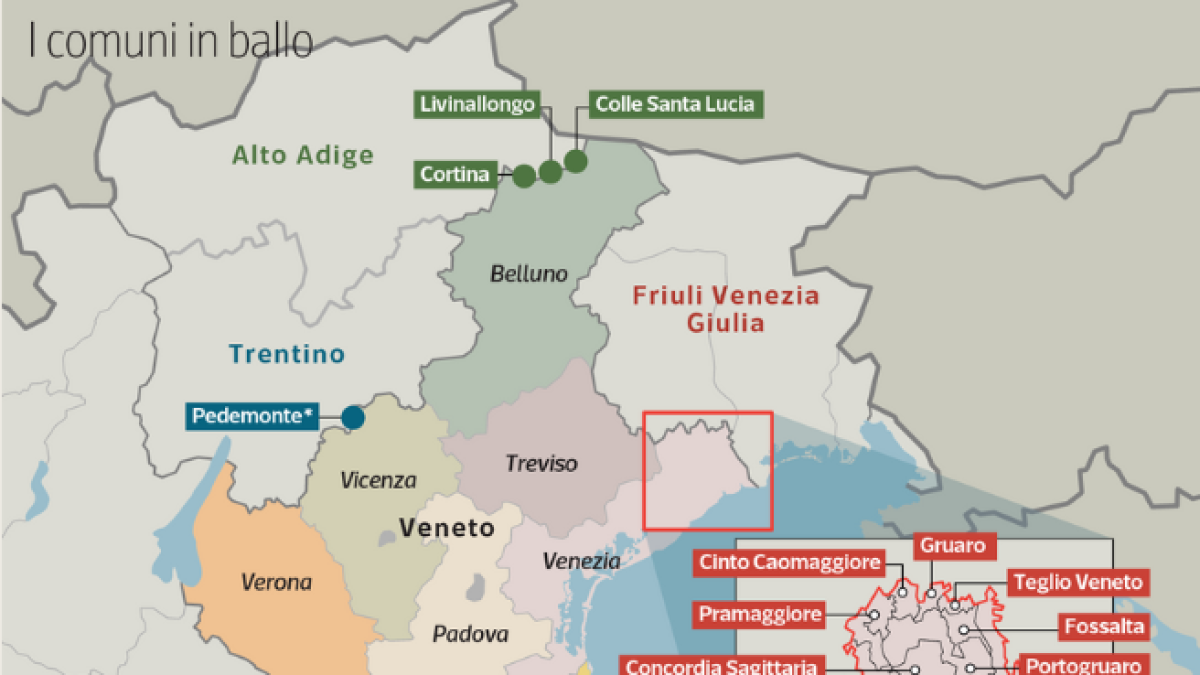 Il Veneto e i Comuni di confine che guardano al Friuli-Venezia Giulia: «Se ne vanno anche i dipendenti, nella Regione autonoma guadagnano 400 euro in più»