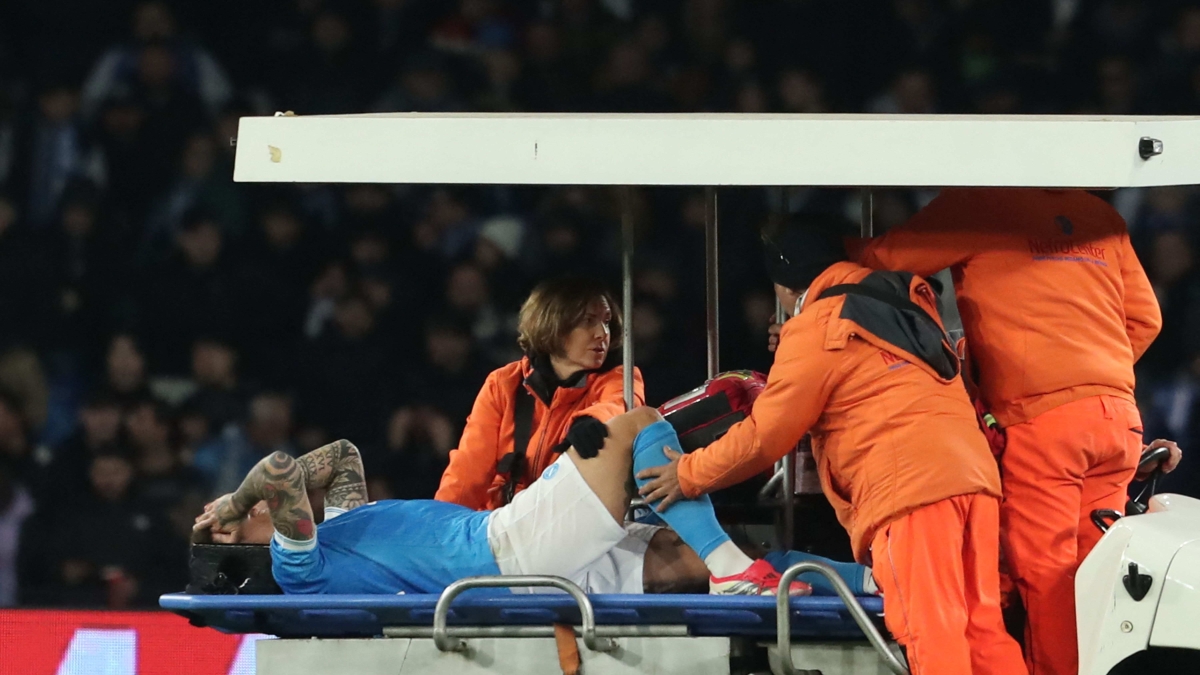 Infortunio Di Lorenzo, il ginocchio sinistro fa crac. Conte: «Pare si sia rotto il legamento crociato»