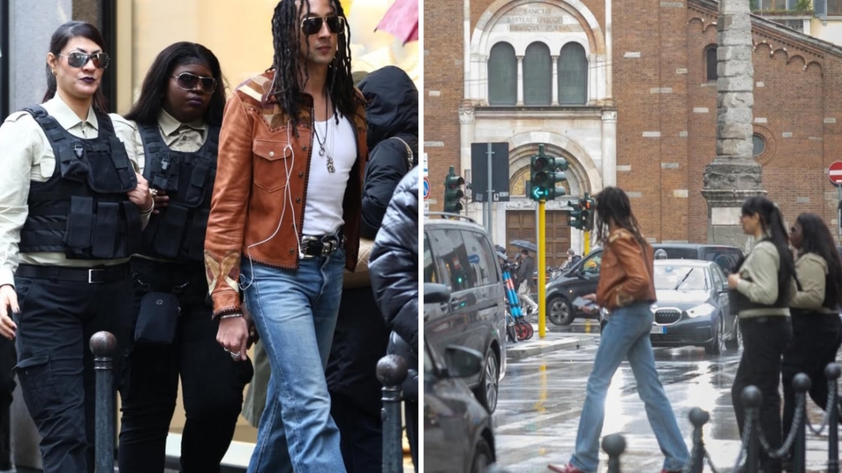 Ghali passeggia per il centro di Milano scortato da due guardie del corpo (donne): le immagini fanno il giro dei social
