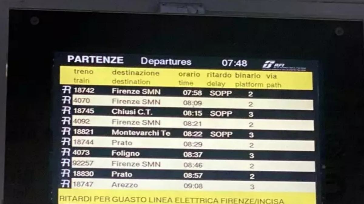 Treni, interventi sulla Firenze-Arezzo: due giorni di ritardi e disagi (con la beffa del no ai rimborsi)