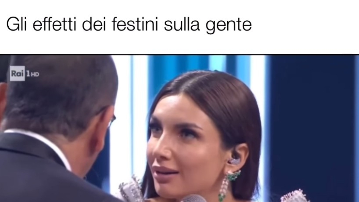 I meme della seconda serata di Sanremo: i «festini bilaterali» che tormentano Elettra Lamborghini, Chiello come Sbirulino