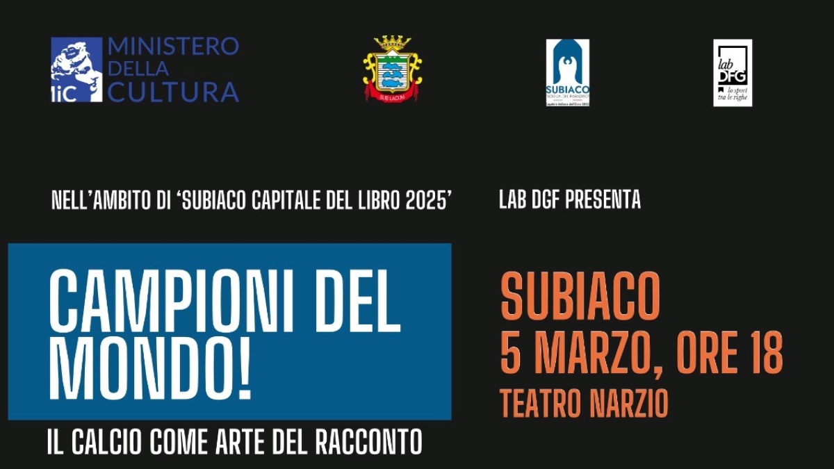 Subiaco si tinge d'azzurro: il 5 marzo un convegno e una mostra per celebrare la Nazionale italiana di calcio