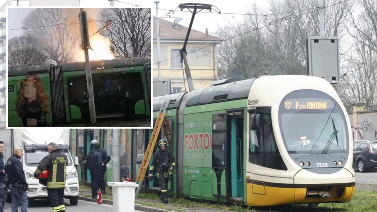 Milano, principio di incendio sul tram 27 in zona Mecenate. A bordo una ventina di passeggeri: «Una fiammata, c'era fumo ovunque»