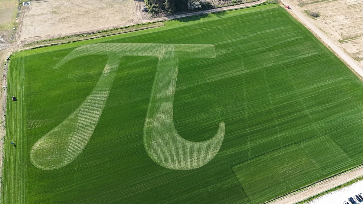 Un gigantesco «Pi greco» visibile dallo spazio: così l'Università di Pisa celebra il «pi day» del 14 marzo (dal 3/14 al compleanno di Einstein)
