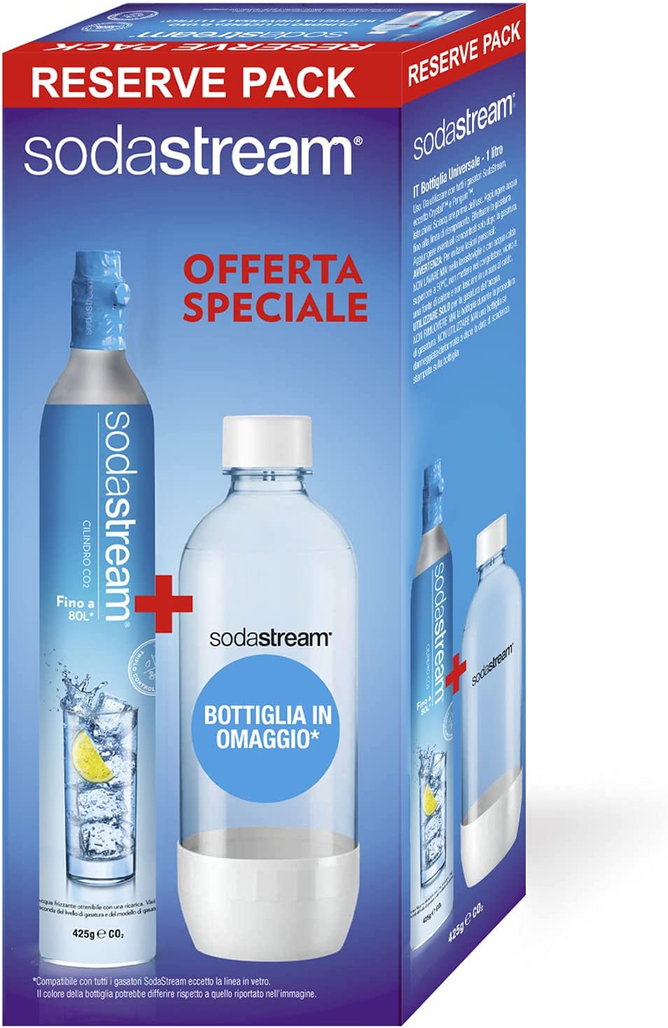 Sodastream Gasatore d'Acqua Spirit Rosso, 1 Liter, Plastica : :  Casa e cucina
