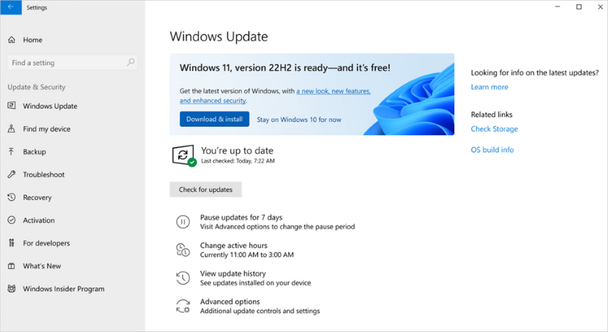 Windows 11 22h2 Disponibile Laggiornamento Del Sistema Operativo 8313