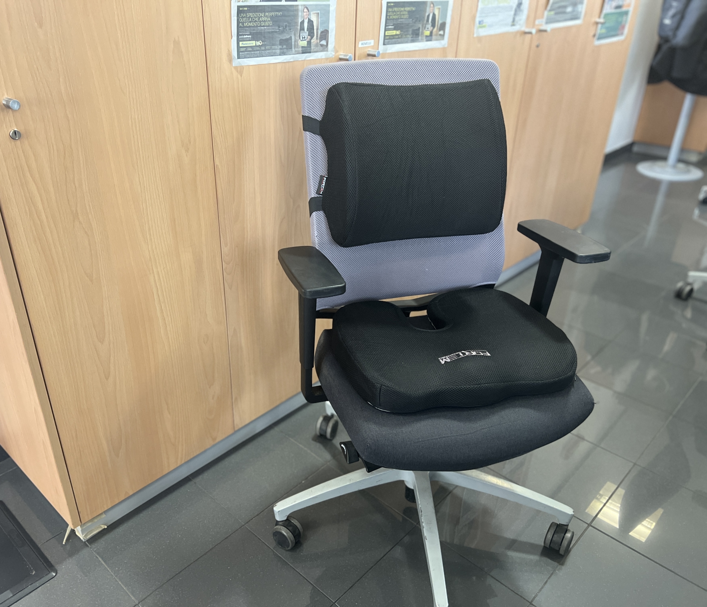 Cuscino sedile ortopedico e schienale e schienale Cuscini di supporto  lombare Cuscino per sedia da ufficio Sedile per auto in memory foam