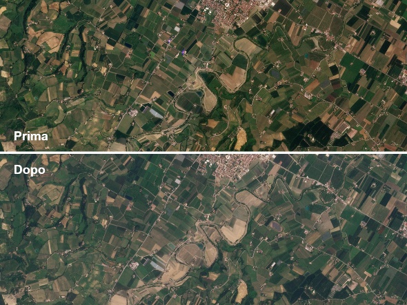 Alluvione Emilia-Romagna, le immagini satellitari del Politecnico di Torino svelano l'entità del disastro