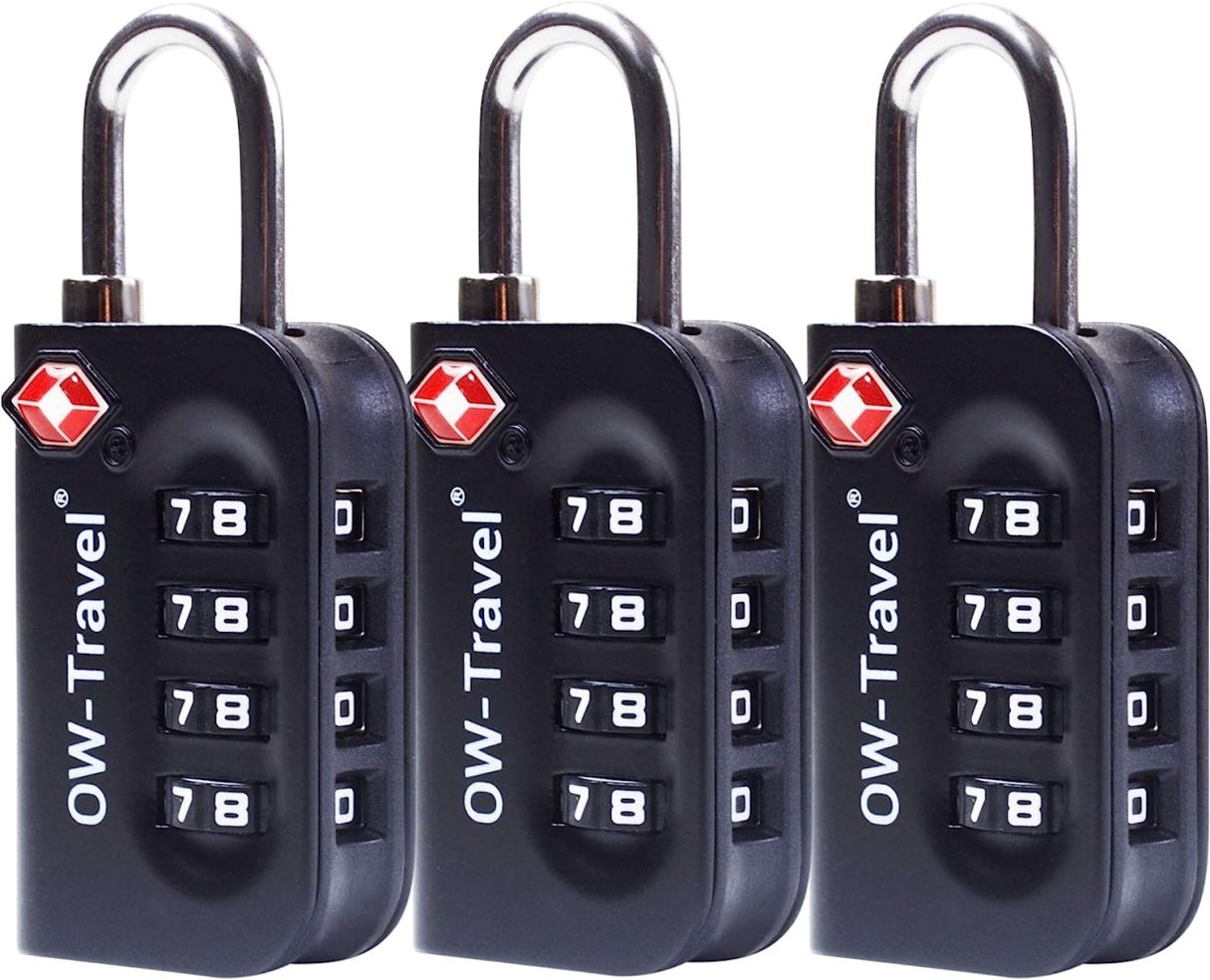 Lucchetto TSA 007 Per Valigie - A Combinazione 3 Cifre, Approvato Per Controlli Doganali