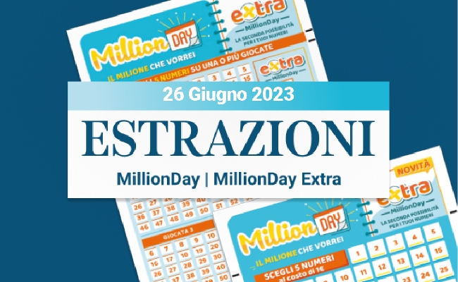 MillionDay E MillionDay Extra: Le Estrazioni Delle 13 E Delle 20.30 Di ...