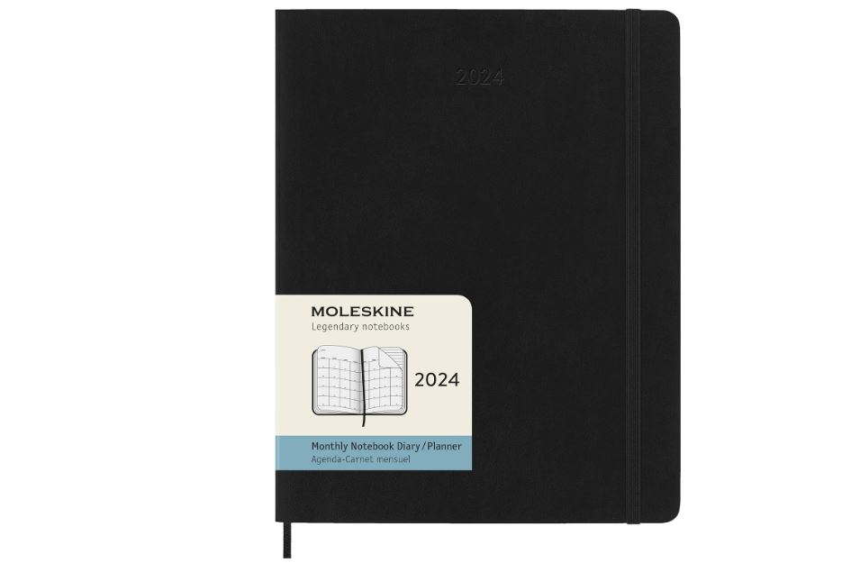 Agenda Moleskine PRO settimanale verticale 2024, 12 mesi, XL, copertina  rigida, Nero - 19 x 25 cm - Moleskine - Cartoleria e scuola