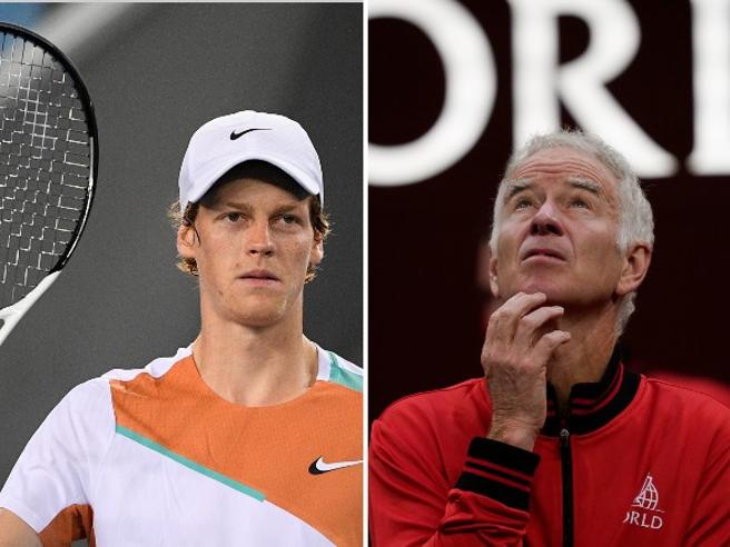 Jannik Sinner e John McEnroe (LaPresse)