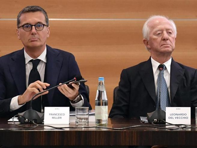 Leonardo Del Vecchio (a destra) e Francesco Milleri
