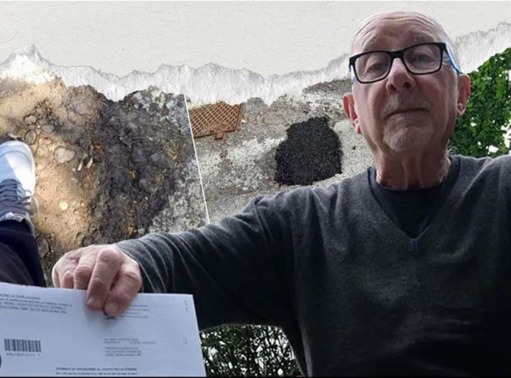 Claudio Trenta, il pensionato che ha riparato la buca in strada, vince la causa contro il Comune: azzerata la multa da 800 euro