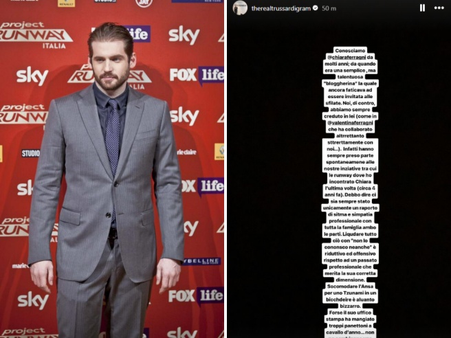 Tomaso Trussardi risponde a Chiara Ferragni: «