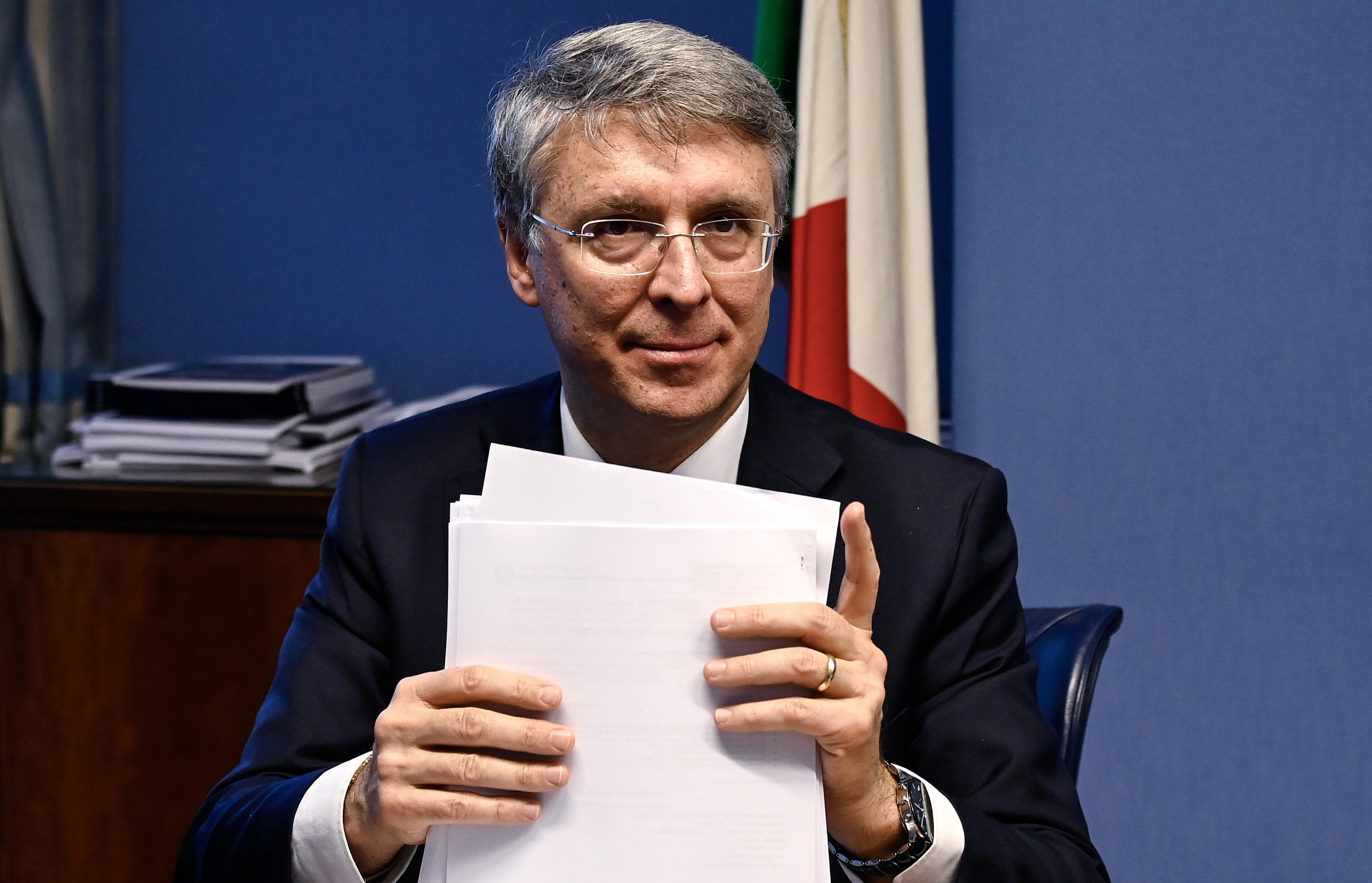 Il Procuratore della Repubblica presso il Tribunale di Perugia, Raffaele Cantone, durante l audizione nella Commissione Parlamentare per la Sicurezza (Copasir) a Palazzo San Macuto, Roma, 7 marzo 2024. ANSA/RICCARDO ANTIMIANI