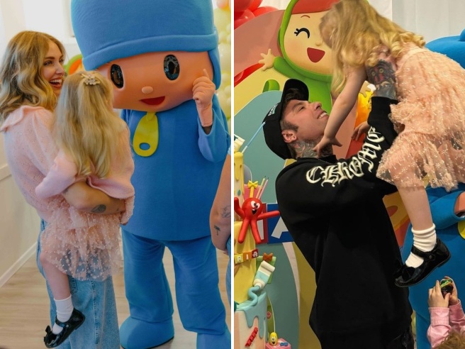 Chiara Ferragni e Fedez, lite al compleanno della figlia Vittoria. La mamma di lui lo rincorre: «Federico basta»