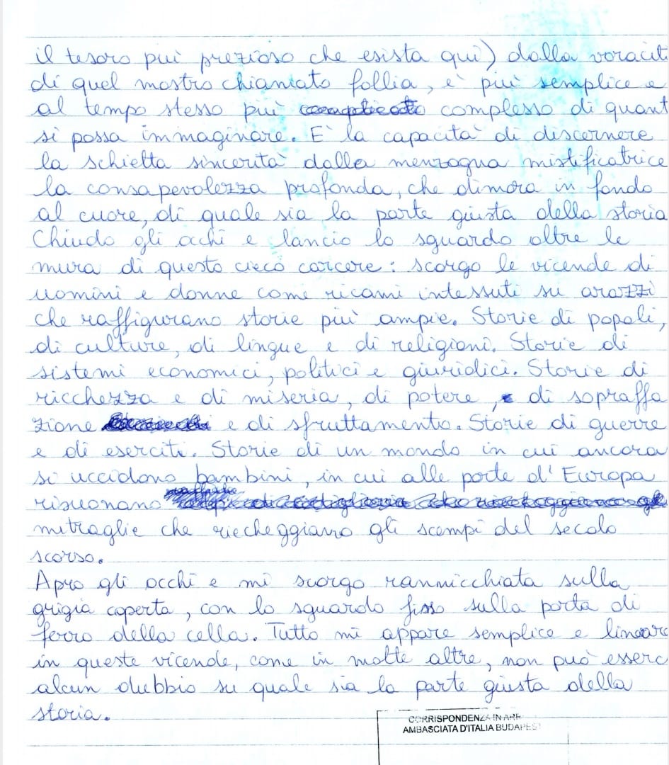 Ilaria Salis, la lettera dal carcere (in cui cita anche Zerocalcare): «So di stare dalla parte giusta della storia»