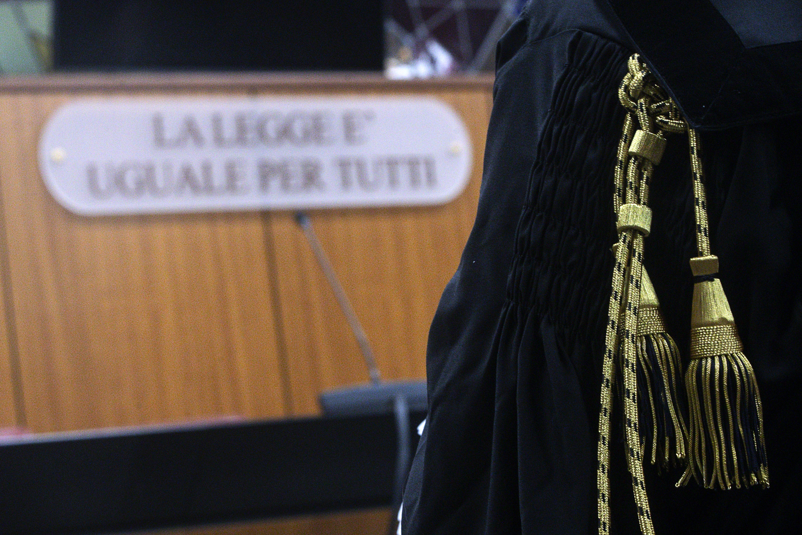 Un momento della sentenza al termine dell'udienza sul processo dell'inchiesta dello Stadio della Roma presso il tribunale di Piazzale Clodio, Roma, 05 aprile 2024. ANSA/ANGELO CARCONI