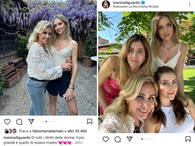 Chiara Ferragni, domenica in famiglia: la mamma Marina Di Guardo posta le immagini mentre lei latita dai social