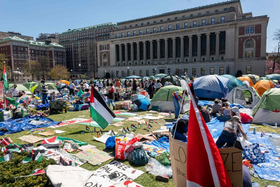 Accampamenti, arresti, lezioni in remoto<br>Nel campus di Columbia in rivolta per Gaza