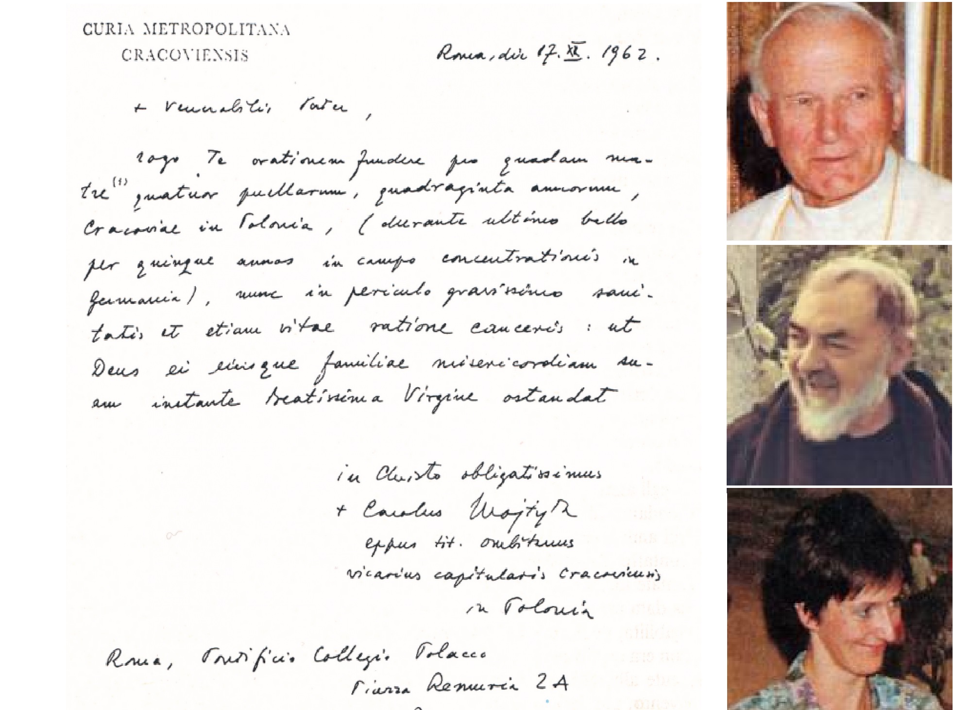 Quando Wojtyla chiese a Padre Pio di salvare Wanda Poltawska dal cancro (e 10 giorni dopo la donna guarì). Le lettere in latino