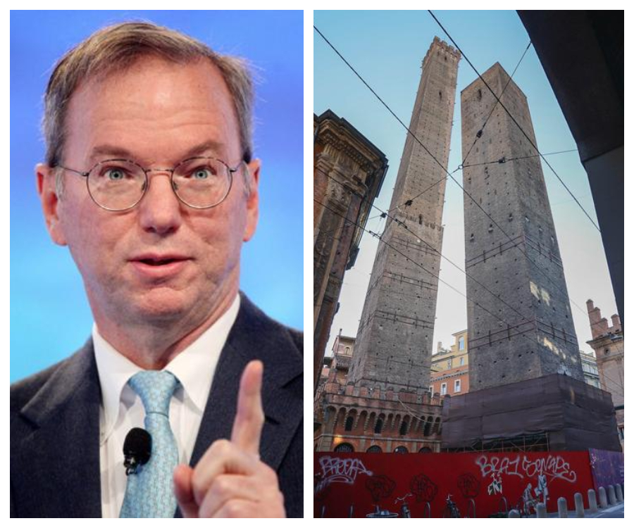 Garisenda, dall'ex ceo di Google Eric Schmidt un milione di euro: «Da bambino vivevo qui, giocavo a due passi dalle Torri»