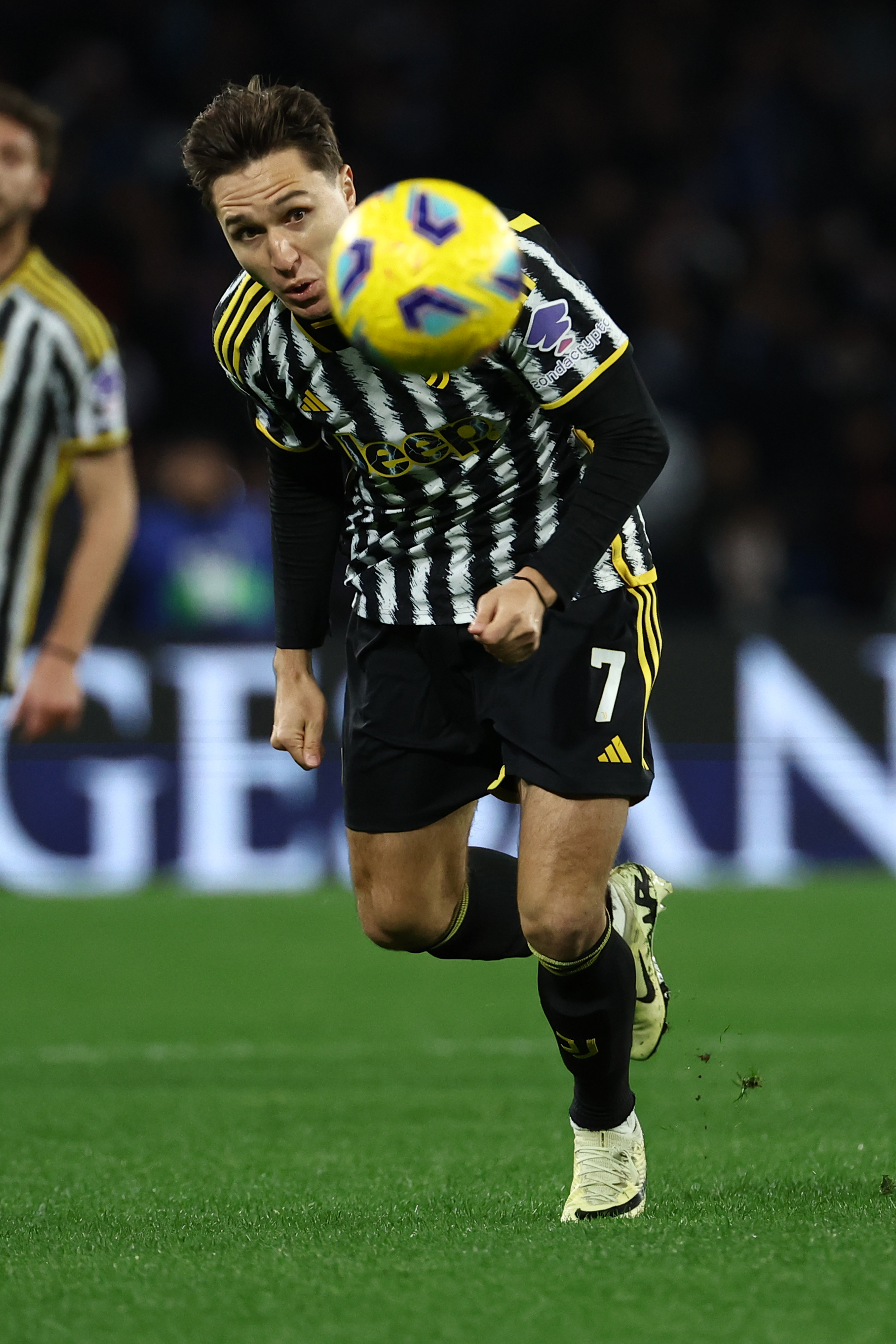 Foto Alessandro Garofalo/LaPresse 03 marzo 2024 Napoli, Italia sport calcio Napoli vs Juventus - Campionato di calcio Serie A TIM 2023/2024 - stadio Diego Armando Maradona Nella foto: Federico Chiesa (Juventus FC);   March 03 , 2024 Naples, Italy sport soccer  Napoli vs Juventus - Italian Football Championship League A TIM 2023/2024 - Diego Armando Maradona stadium. In the pic: Federico Chiesa (Juventus FC);
