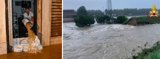 Maltempo in Veneto, pioggia e temporali. Fiumi esondati e case allagate. «Allerta rossa»