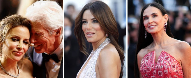 Festival di Cannes, i voti ai look: la rivincita delle 50-60 enni. Demi Moore (8), Eva Longoria (8), Salemi se la cava bene (7,5)