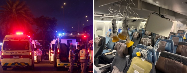 Turbolenza sul volo Londra-Singapore, atterraggio d’emergenza per l’aereo: un morto e 54 feriti (7 gravi)