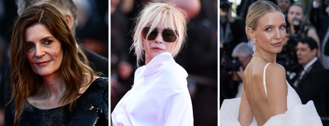 Festival di Cannes, le pagelle ai look, Chiara Mastroianni, lo stile di papà, 8, Emmanuelle Beart snob, 6/7, Leonie Hanne, che fatica, 5