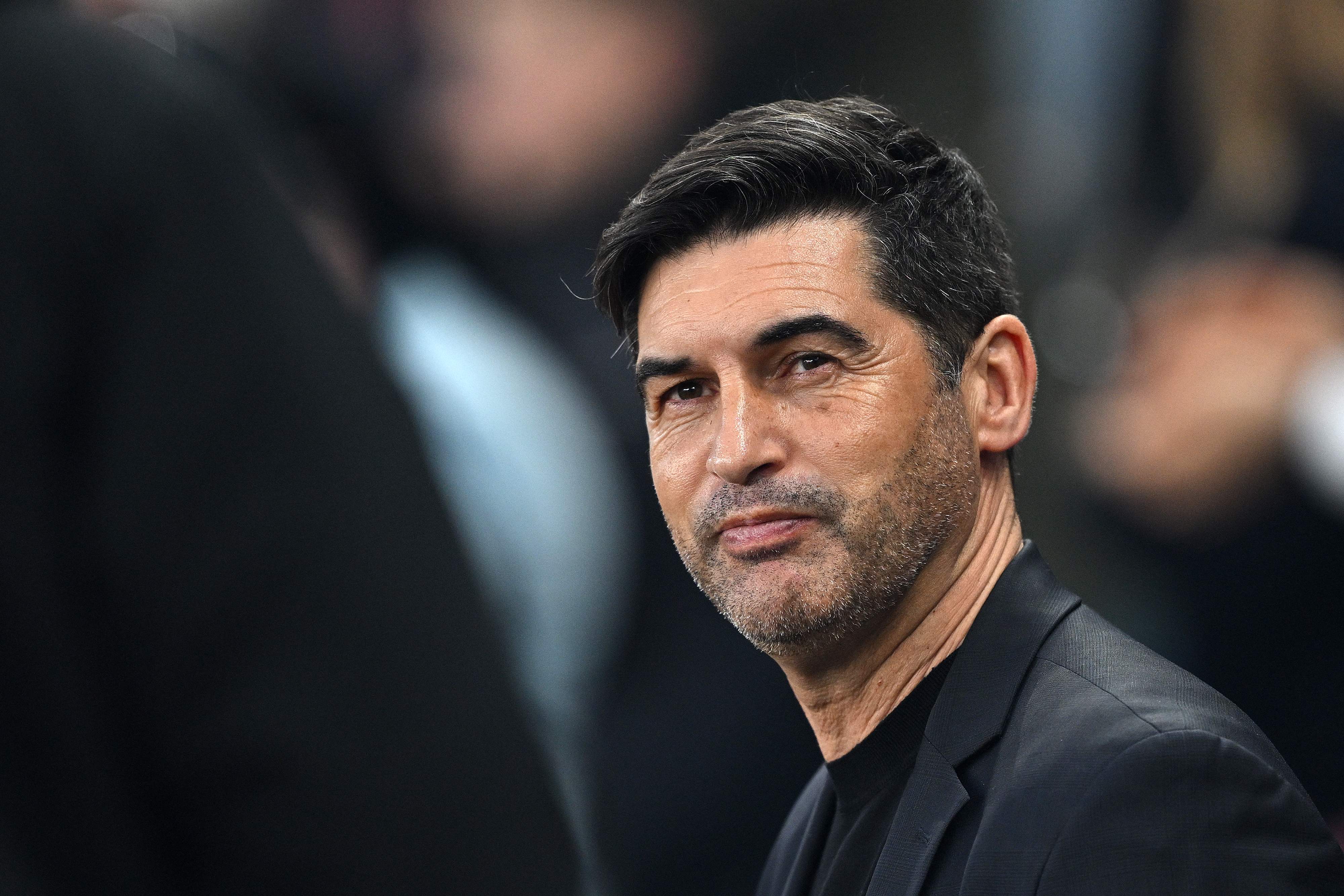 Lille's Portuguese head coach Paulo Fonseca reacts during the UEFA Europa Conference League quarter-final first leg football match between Aston Villa and Lille at Villa Park in Birmingham, central England on April 11, 2024. (Photo by JUSTIN TALLIS / AFP)