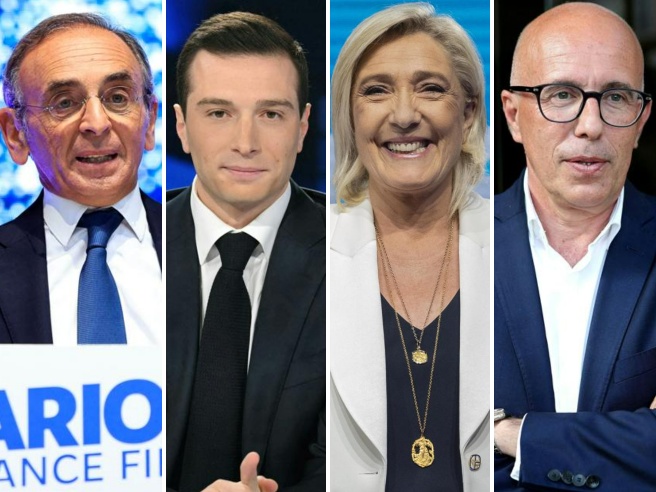 Zemmour, Bardella, Le Pen, Ciotti