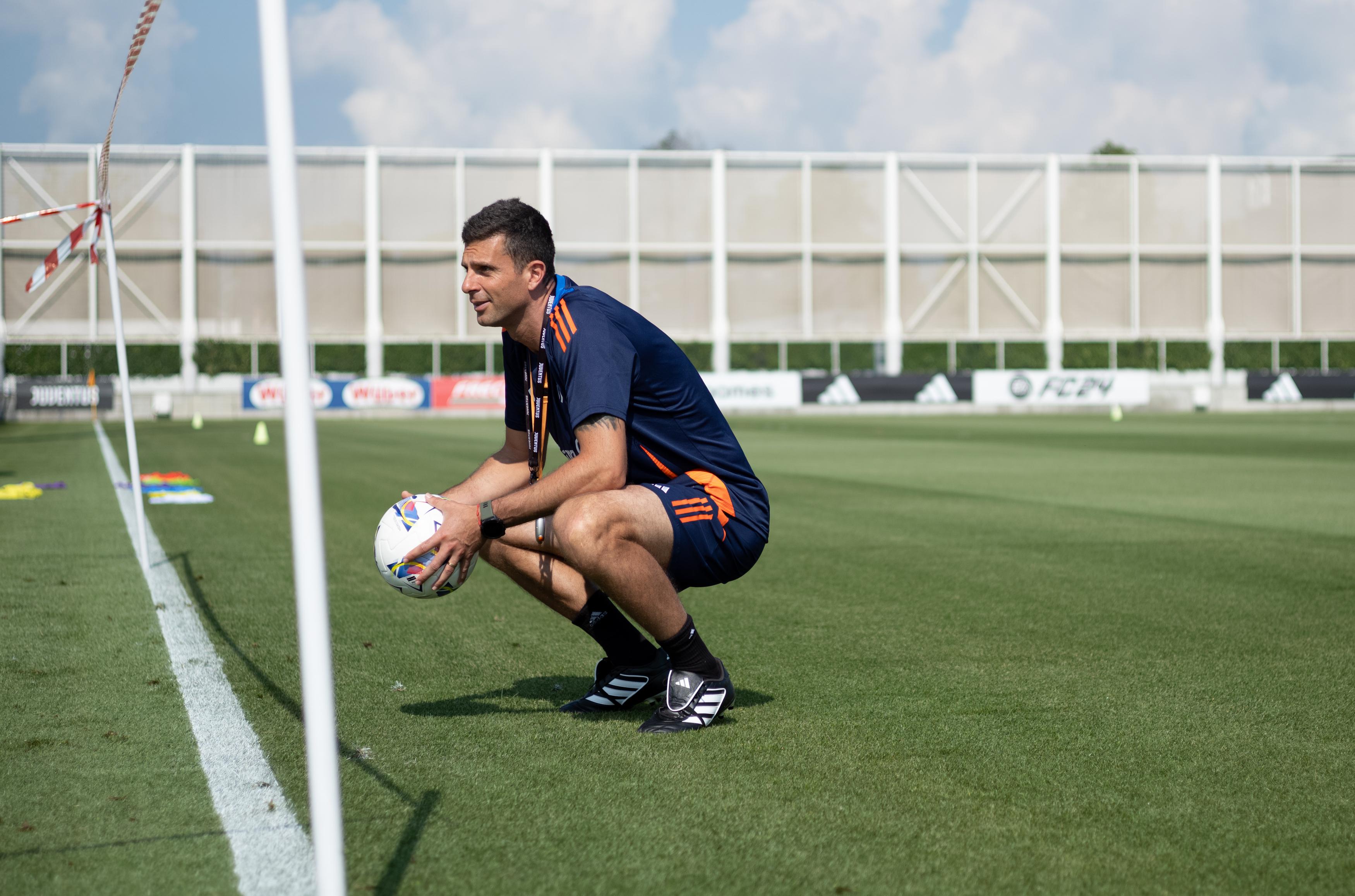 TURIN, ITALY - JULY 15: Thiago Motta of Juventus during a training session at JTC on July 15, 2024 in Turin, Italy. (Photo by Daniele Badolato - Juventus FC/Juventus FC via Getty Images)
