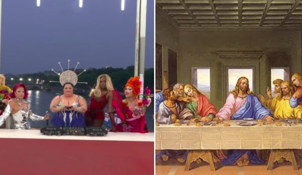 Durante la cerimonia di apertura delle Olimpiadi a Parigi, a colpire in negativo sono state le aperture alla filosofia gender e in particolare la parodia dell’Ultima Cena di Leonardo in cui il Cristo viene sostituito da una donna obesa, mentre figure queen e trans raffigurano i suoi apostoli. Una scena che ha indignato molti utenti sui social, soprattutto alcuni politici dei partiti di estrema destra. L'europarlamentare francese Marion Meréchal, membro dei Patrioti per l'Europa e nipote di Marine Le Pen, ha detto che lo spettacolo non rappresenta la Francia. Anche Elon Musk ha criticato l'esibizione, affermando che è stata «estremamente irrispettosa nei confronti dei cristiani».