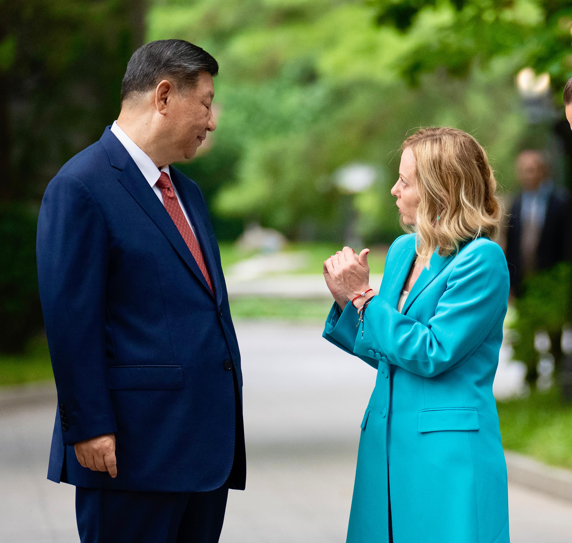 IL PRESIDENTE DEL CONSIGLIO GIORGIA MELONI, XI JINPING. PRESIDENTE DELLA REPUBBLICA POPOLARE CINESE - IL PRESIDENTE MELONI IN VISITA UFFICIALE NELLA REPUBBLICA POPOLARE CINESE - fotografo: IMAGOECONOMICA VIA GOVERNO