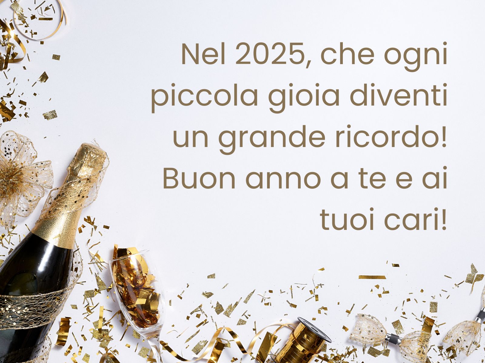 Auguri di buon anno 2025, le frasi e le immagini di Capodanno da