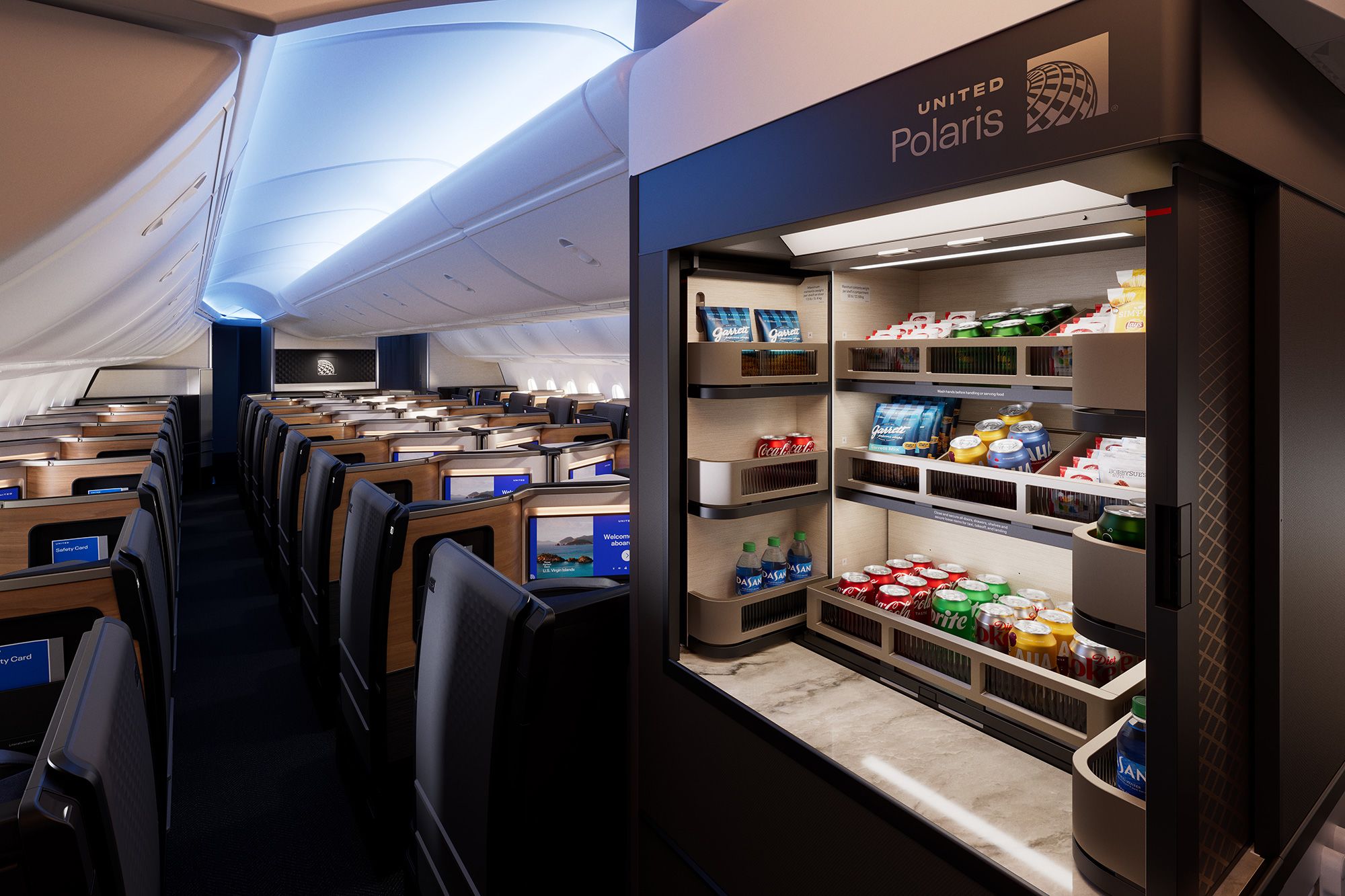 Luxury flights, United Airlines launches the double Business class: caviar, giant screen and privacy door