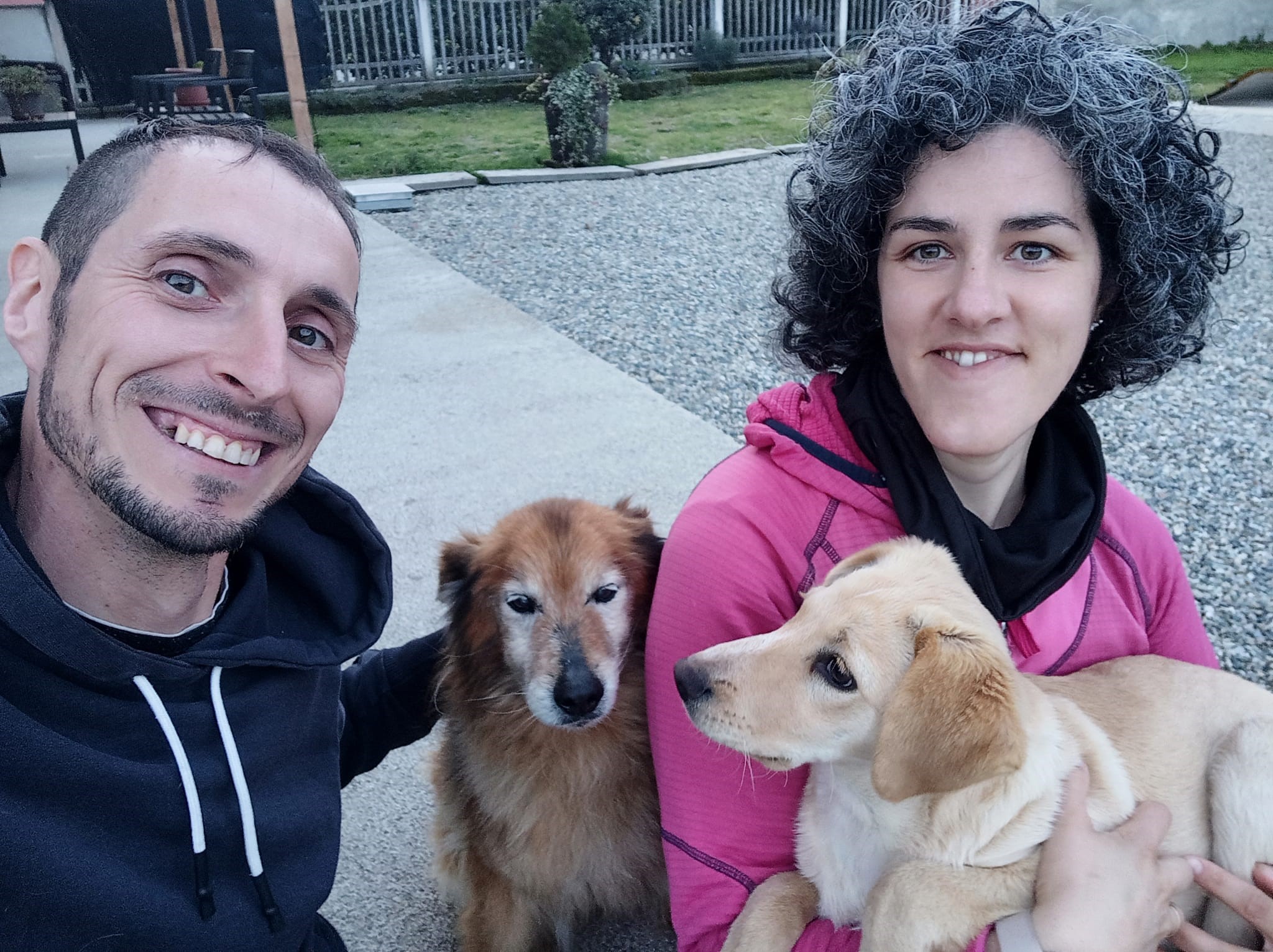 Dado, abandoned to make him die, saved by the mountaineer volunteer. And now he has a new family