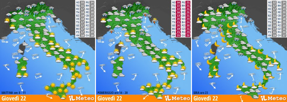 Rains and thunderstorms on Lombardy and Triveneto, snow with 2 thousand meters. But on the weekend they come back sun and heat