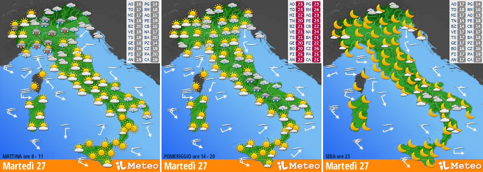 Today last thunderstorms, from Wednesday the summer climate arrives and temperatures on 30 degrees