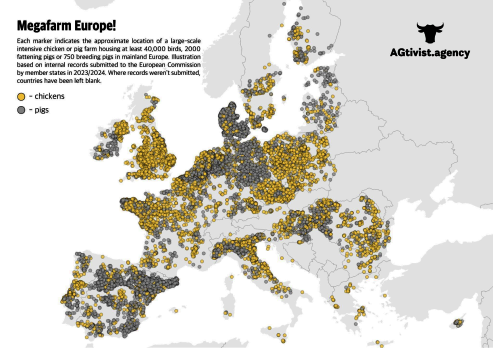 Increasingly intensive farms in Europe. In 15 years I lost 5.3 million small farms